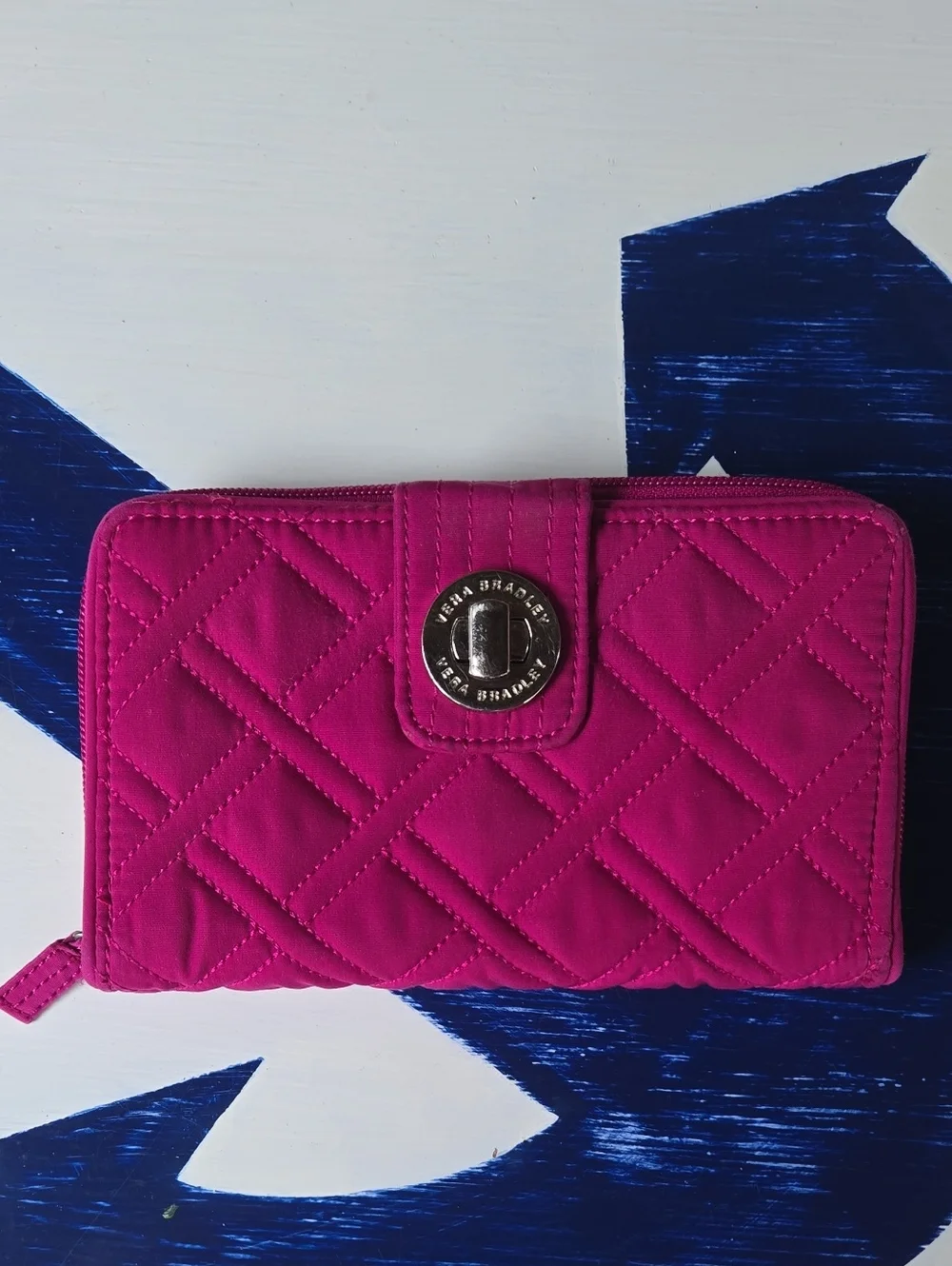 Vera Bradley Hot Pink Quilted Multi Compartment Wallet
